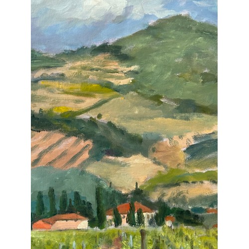 205 - Painting Tscany Italy. From a collection of paintings from the studio of Cambridge artist John Shead... 