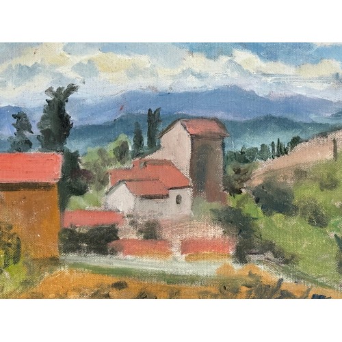 207 - Painting Tscany Italy. From a collection of paintings from the studio of Cambridge artist John Shead... 