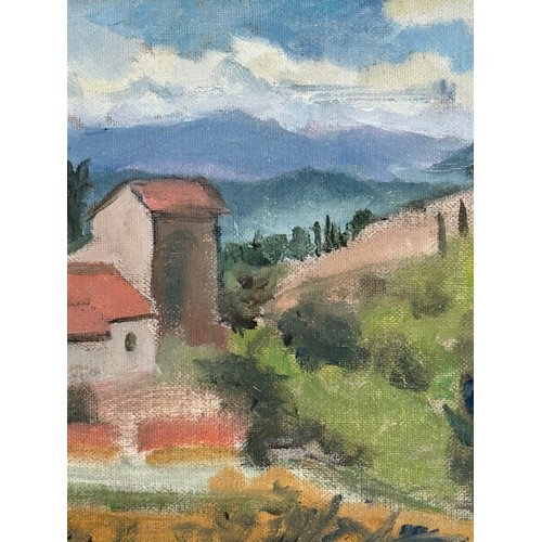 207 - Painting Tscany Italy. From a collection of paintings from the studio of Cambridge artist John Shead... 