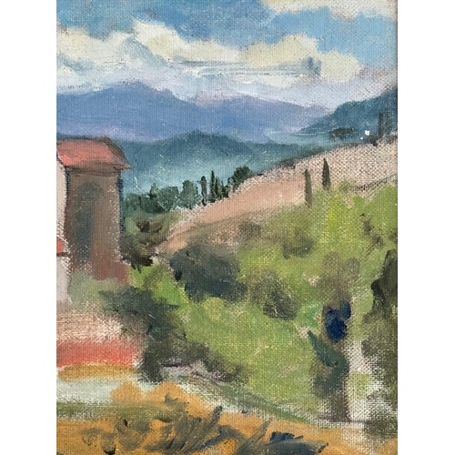 207 - Painting Tscany Italy. From a collection of paintings from the studio of Cambridge artist John Shead... 