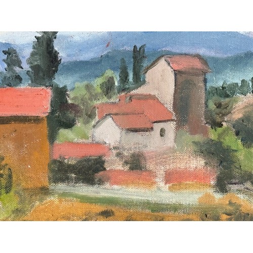 207 - Painting Tscany Italy. From a collection of paintings from the studio of Cambridge artist John Shead... 