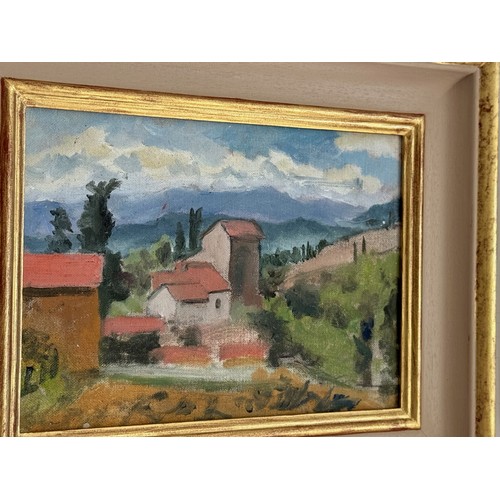 207 - Painting Tscany Italy. From a collection of paintings from the studio of Cambridge artist John Shead... 