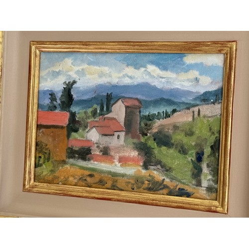 207 - Painting Tscany Italy. From a collection of paintings from the studio of Cambridge artist John Shead... 