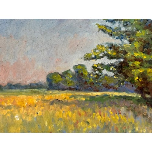 209 - Painting Cambridgeshire Granchester Meadows. From a collection of paintings from the studio of Cambr... 