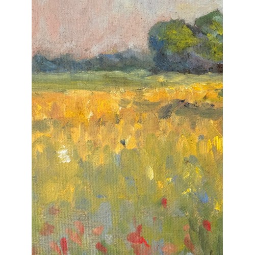 209 - Painting Cambridgeshire Granchester Meadows. From a collection of paintings from the studio of Cambr... 