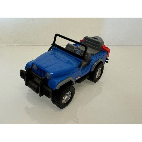 331 - Toys, a wooden Willys and two plastic model Jeeps.

This lot is available for in-house shipping