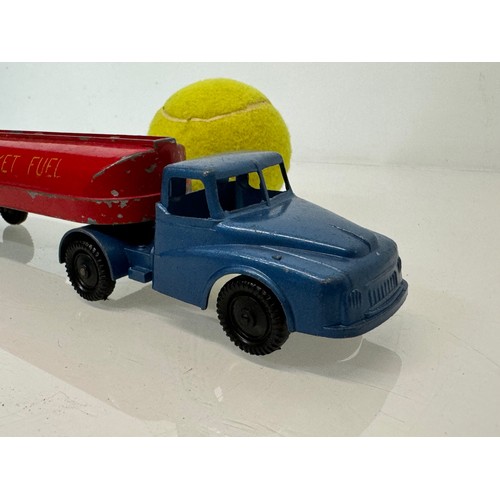 147 - Diecast toy Rocket Fuel Tanker, 1960’s model by Lone Star, 22 cm long

This lot is available for in-... 