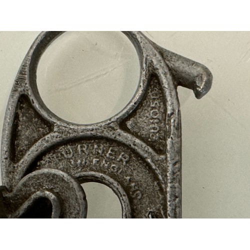 152 - Edwardian era cycling collectable, a cast skirt clip by Turner.

This lot is available for in-house ... 