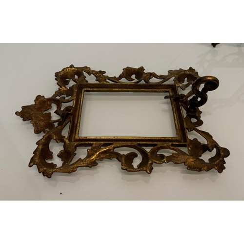 153 - Picture frames, two cast table top picture frames, 29 cm x 22 cm and 28 cm x 19 cm.

This lot is ava... 