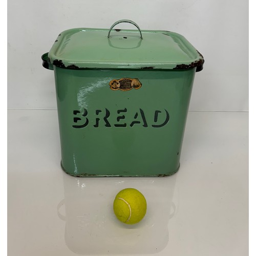 155 - Enamelled mid-century bread storage bin.

This lot is available for in-house shipping