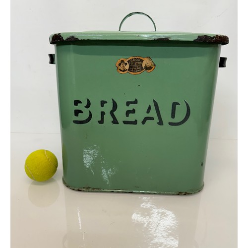 155 - Enamelled mid-century bread storage bin.

This lot is available for in-house shipping