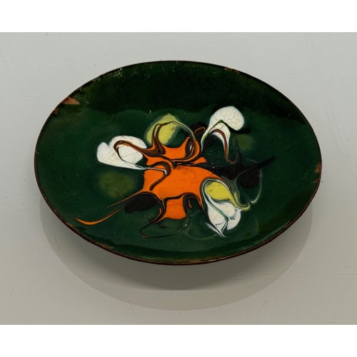 157 - Decorative enamelled dish.

This lot is available for in-house shipping