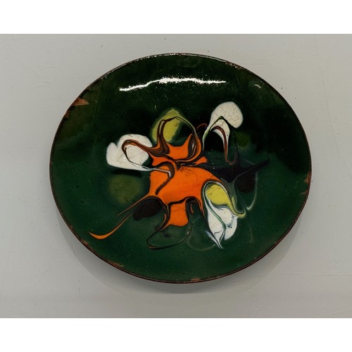 157 - Decorative enamelled dish.

This lot is available for in-house shipping