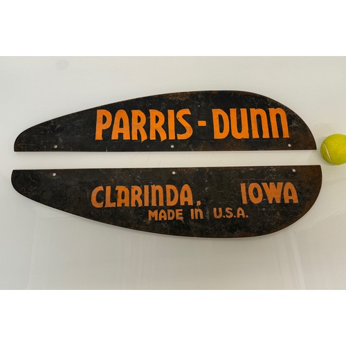 158 - USA signage, advertising,graphics, a two section metal directional rudder from a wind generator, 65 ... 