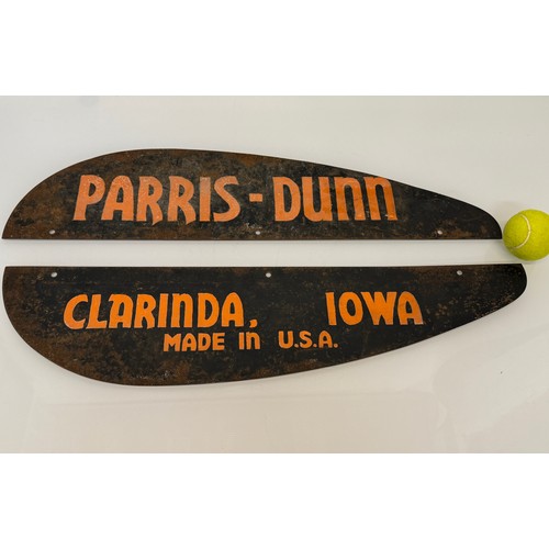 158 - USA signage, advertising,graphics, a two section metal directional rudder from a wind generator, 65 ... 