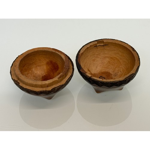 161 - Decorative treen storage pots, 8 in all.

This lot is available for in-house shipping