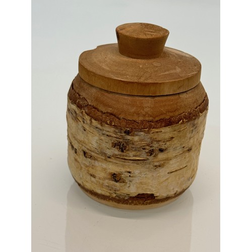 161 - Decorative treen storage pots, 8 in all.

This lot is available for in-house shipping