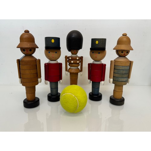 51 - Mid century wooden toy figures each is 20 cm tall.

This lot is available for in-house shipping