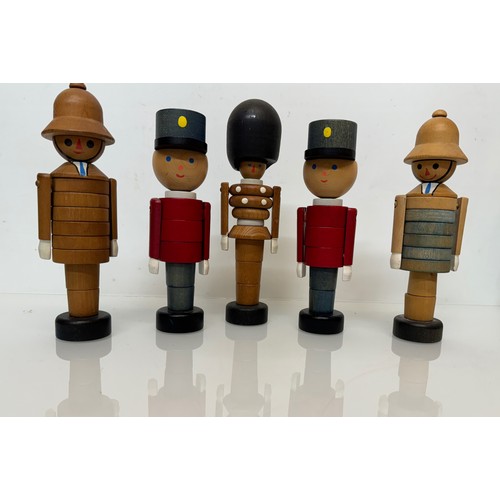 51 - Mid century wooden toy figures each is 20 cm tall.

This lot is available for in-house shipping