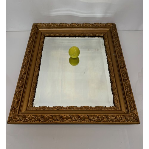 127 - Bevel edged wall mirror in a nice quality decorative frame, 67 cm wide.

This lot is available for i... 