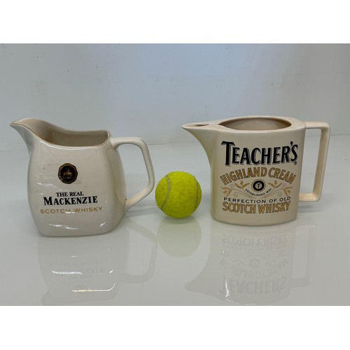 139 - Breweryana, advertising ceramics, two branded water jugs by Wade, Mackenzie Whisky and Teachers Whis... 