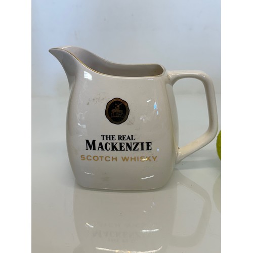 139 - Breweryana, advertising ceramics, two branded water jugs by Wade, Mackenzie Whisky and Teachers Whis... 