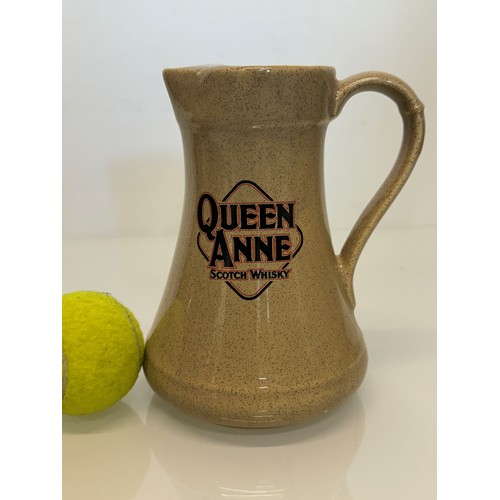 140 - Breweryana, advertising ceramics, two branded water jugs by Wade, Crawfords Whisky and Queen Anne Wh... 