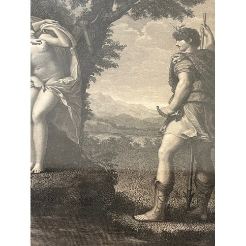 335 - Framed classical C19th century etching of Diana. 

This lot is available for in-house shipping