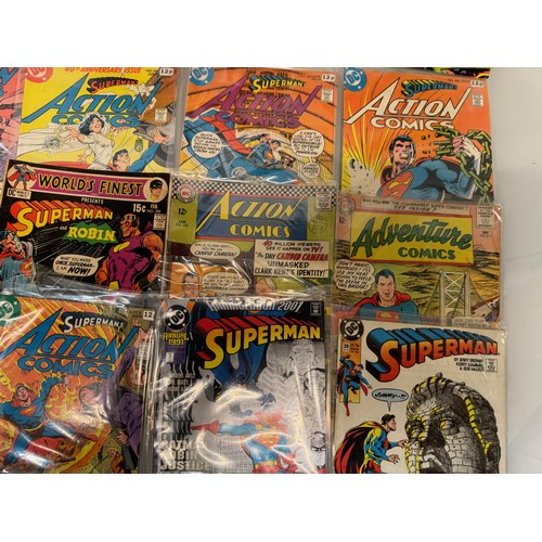 337 - Marvel and DC Action Comics, part of a large collection. 25 Thor, Sgt Rock Superman etc comics.

Thi... 