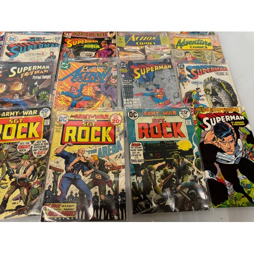 337 - Marvel and DC Action Comics, part of a large collection. 25 Thor, Sgt Rock Superman etc comics.

Thi... 