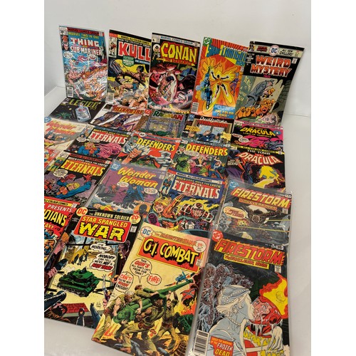 338 - Marvel and DC Action Comics, part of a large collection. 25 Conan, Eternals, Wonder Woman, etc comic... 