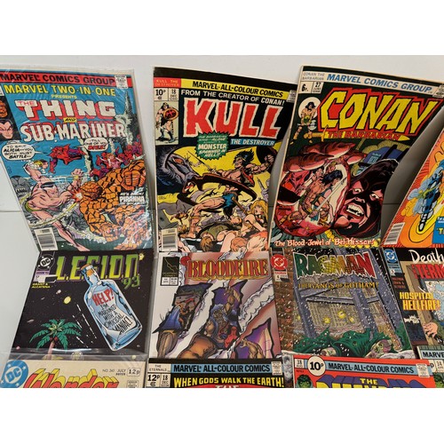 338 - Marvel and DC Action Comics, part of a large collection. 25 Conan, Eternals, Wonder Woman, etc comic... 