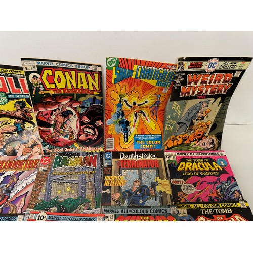 338 - Marvel and DC Action Comics, part of a large collection. 25 Conan, Eternals, Wonder Woman, etc comic... 