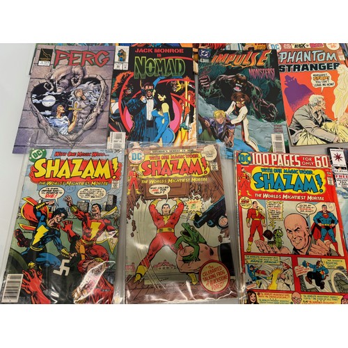 339 - Marvel and DC Action Comics, part of a large collection. 14 Superman, Batman, Werewolf, Shazam, etc ... 