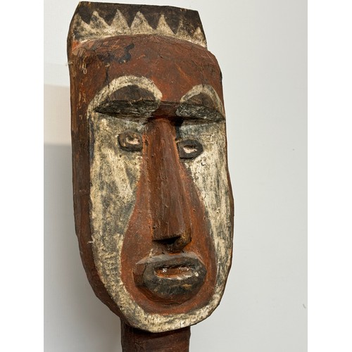 4 - Tribal art, hand carved and painted a large figure from New Guinea, 96 cm tall.

This lot is availab... 