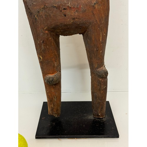 4 - Tribal art, hand carved and painted a large figure from New Guinea, 96 cm tall.

This lot is availab... 