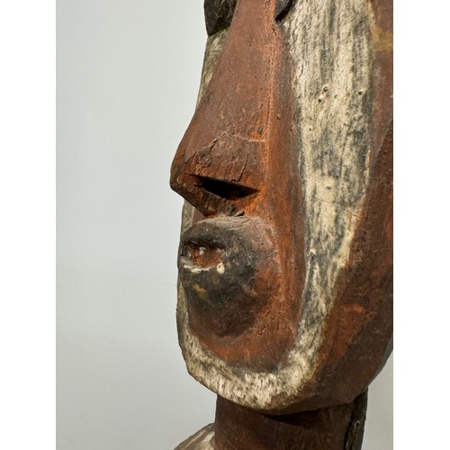 4 - Tribal art, hand carved and painted a large figure from New Guinea, 96 cm tall.

This lot is availab... 