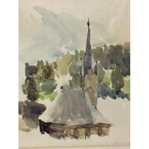 340 - Water colour painting of a church. 38 cm x 32 cm.

This lot is available for in-house shipping