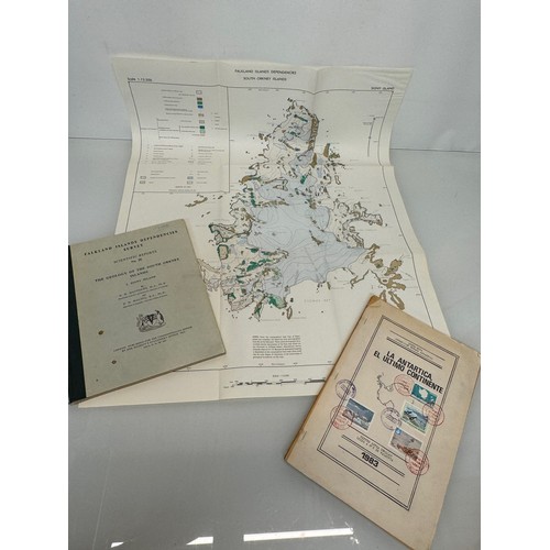 23 - Scientific ephemera, Maps and Polar Exploration, Antarctic based research, The Geology of South Orkn... 