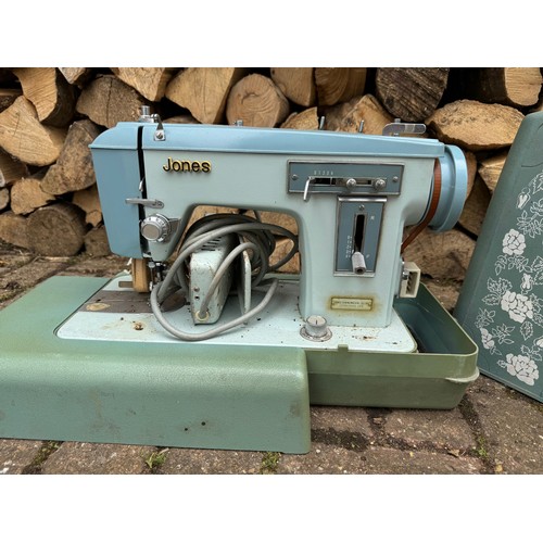 294 - Vintage Jones sewing machine and storage cover.

This lot is collection only.