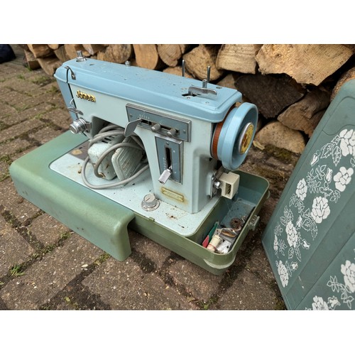 294 - Vintage Jones sewing machine and storage cover.

This lot is collection only.