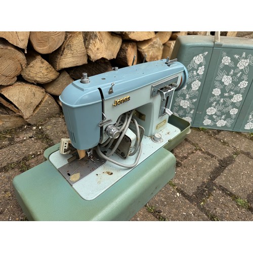 294 - Vintage Jones sewing machine and storage cover.

This lot is collection only.