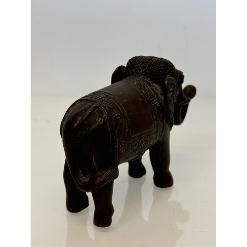 218 - Cast bronze figure of an Indian bull elephant, 13 cm long.

This lot is available for in-house shipp... 