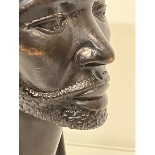 230 - Hand carved hardwood bust of a bearded man, 26 cm high.

This lot is available for in-house shipping