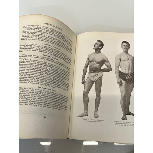 360 - Antiquarian book, LGBQ, a 1919 study of bodies and physicality, Life is Movement by Eugen Sandow.

T... 