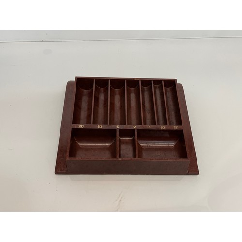 361 - Mid C20th Century Bakelite coin tray, 28 cm x 25 cm.

This lot is available for in-house shipping