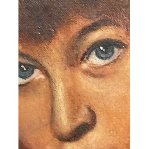 63 - Mid century art, an enigmatic oil on board portrait of a young woman. 37 cm x 32cm

This lot is avai... 