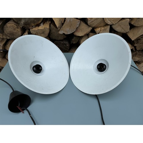 46 - Pair of mid-century modern ceiling lights, 30 cm in dia.

This lot is available for in-house shippin... 