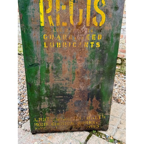 276 - Automobilia, Oil Can Advertising, a pre-war garage forecourt oil dispenser for REGIS lubricants of K... 