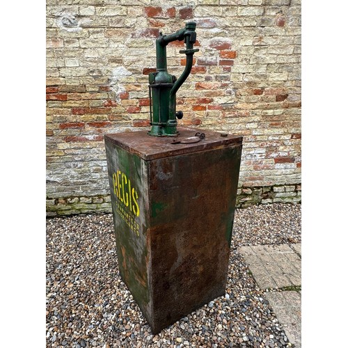 276 - Automobilia, Oil Can Advertising, a pre-war garage forecourt oil dispenser for REGIS lubricants of K... 